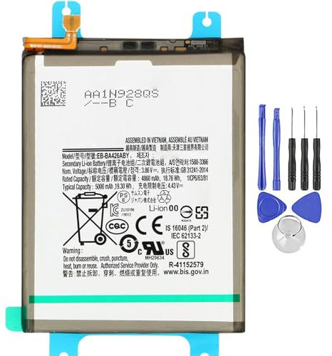 ELLENNE - Batterie compatible avec Samsung EB-BA426ABY A32-A42-A72 5000 mAh avec kit tournevis