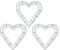 fumooa 3 Pack Metall Kranz 12 HerzföRmige Draht Kranz Rahmen für Haus Hochzeit und Valentinstag DIY
