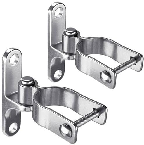 Insaga 2er Tor Scharnier Klammern, 60mm Kettenglied Torscharnier für Zautor, 304 Edelstahl Rohr Gartentorscharnier, Wand Montiert Platte 15.5mm Pin Passt Zaun Scharnier