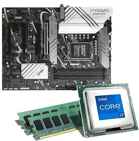 Mainboard Bundle | Intel Core i7-14700K, 8X 3400 MHz, 32 GB DDR5-RAM, ASUS Prime Z790-P WiFi, 3X M.2 Port, PCIe 5.0 x16, USB 3.2 Gen2 | Tuning Kit | CSL PC Aufrüstkit