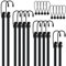 12er-Set Spanngummi mit Haken, Expander in 4 Längen, Wasserdicht Planenspanner mit Stark Spanngurte, Elastische Gepäckspanner, Expander mit Haken für Ladesicherungen(30cm60cm80cm100cm)