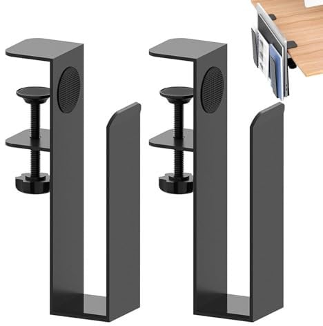 Zwxqe Adjustable Under Desk Laptop Drawer | Clamp-on Mount With Folding Shelf | Slide Out Holder for Desk