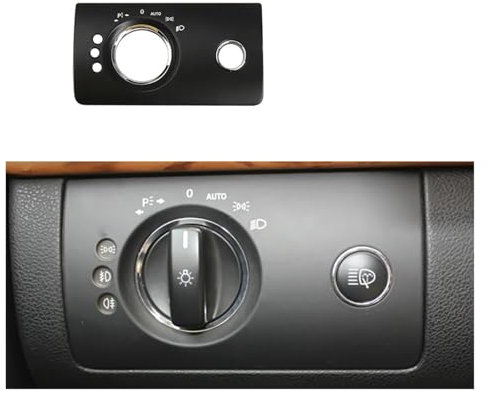 Interieur Zubehör Für Benz ML GL W164 2005-2011 LHD Innen Auto Armaturenbrett Scheinwerfer Kopf Lampe Schalter Reparatur Abdeckung Panel Trim 1645450304 Auto Zubehör Innenraum(Model C Black)