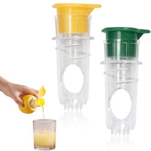 RAXLUPO 2 Pezzi Spremi Limone spremiagrumi manuale Mini Spremi Lime Spremiagrumi Manuale con spremi limone spremiagrumi per Spremitura Limone, Mandarino, Arancia(giallo e verde)