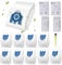 10 packs Hoover Bags for Miele Vacuum Cleaners & 1 pcs 3D Efficiency GN Vacuum Cleaners Bags und SF-HA 50 Filter, Accessory set for Miele hoovers C1, C2, C3, GN, Complete Series.