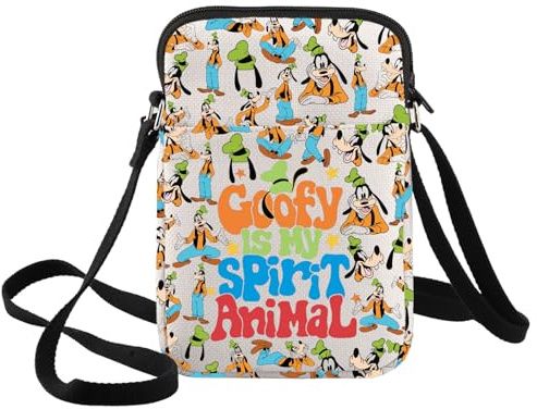 WZMPA Cartoon-Goofy-Umhängetasche, Cartoon-Goofy-Fans, Geschenk, Goofy, verstellbarer Riemen, Goofy Merch, Goofy Spirit Cb, medium