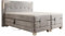 Luxusbetten24 Boxspringbett Noctis Samt 140x200 elektrisch verstellbar mit LED | Bezug: Samt | Farbe: Hellgrau | Härtegrad: H3 (70-100kg)