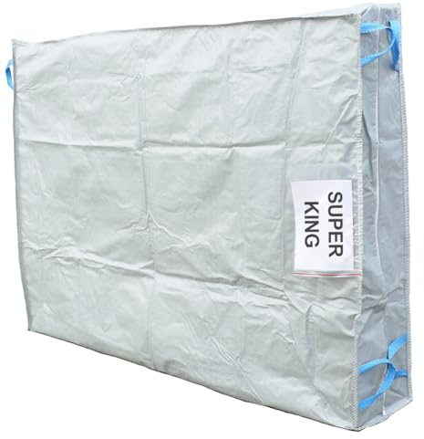Mattress Moving Bag - HEAVY DUTY - Choose your SIZE - Thick Industrial Grade Mattress Bag with Handles - Mattress Storage & Moving Bag (Super King)