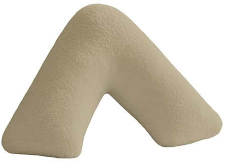 Home Sweet Home UK Teddy Fleece V Shaped Pillowcase Plain Soft Easy Care, Neck & Back Support Orthopedic Pregnancy Pillow Cover - Fluffy V Pillow Case Cover only