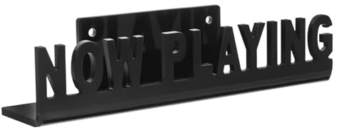 Wandmontierter Schallplattenhalter Schwarz, aus Acryl, für Musikzimmer