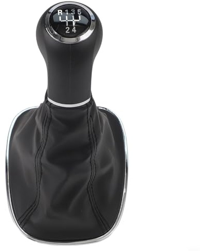 EffiFish 5-Gang-Schaltknauf und Schaltmanschette, für Opel Corsa E/Adam 2013-2019 Manuell, OEM 55496814, Schwarz