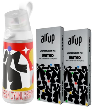 air up Click 600ml Türkei Everyone Plays mit 2x United Variety Mix (6 Pods) | Limited Design Edition von air up, macht Wassertrinken zum Erlebnis – Geschmack durch Duft, ganz ohne Zucker