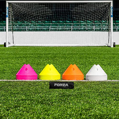 FORZA SuperCone Marker Domes [20-Pack] - Optimise Your Football Training with Vibrant Fluro Colours | 14cm x 30cm