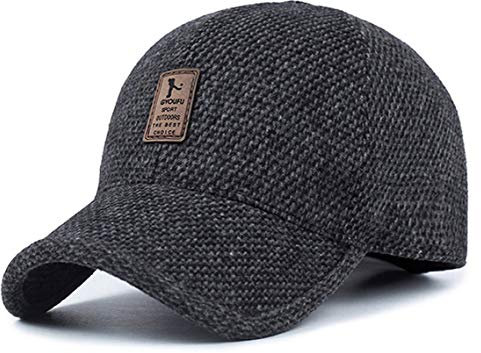 GYOUFU Baseball Cap für Herren Wintermützen 57-61cm (schwarz)
