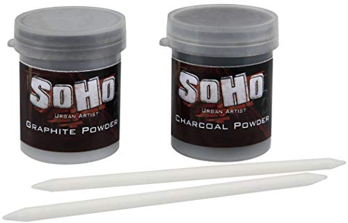 Soho Urban Artist Graphite and Charcoal Powder (15 Gram) – Soft Shading & Highly Pigmented Graphite Powder