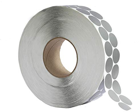 Gewebeklebepunkte silber grau Ø 30 mm selbstklebend, beschreibbar, Gewebeetiketten (5000)