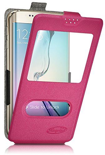 Etui S-View à clapet Universel S Couleur Rose Fushia pour LOGICOM Le Hola FR