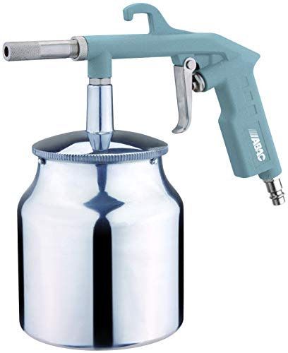 ABAC Pistola Sabbiatrice per Compressore G-560A, Sabbiatrice con Serbatoio per Sabbia da 1l, Ugello da 6 mm, Pressione Max 8 Bar
