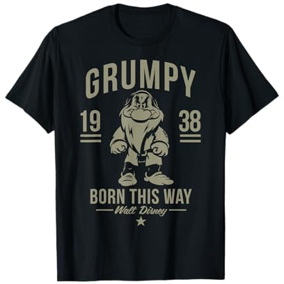Disney Snow White Grumpy Born This Way 1938 T-Shirt
