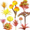 Cayway 11 unids Artificiales Plantas suculentas Colores Mezclados Falso Flor suculentas Artificiales pequeñas Plantas suculentas Artificiales decoración para el hogar jardín decoración Interior