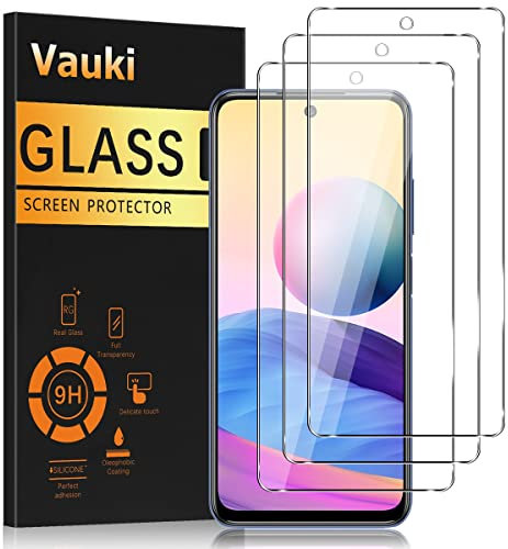 Vauki 3 Pezzi Vetro Temperato Compatibile con Xiaomi Redmi Note 10 5G/Poco M3 Pro 5G Pellicola Protettivo 9H Durezza HD Screen Protector Anti-graffio Anti-Impronte Senza Bolle 6,5