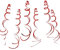 6 Pack of 70-80cm Hanging Swirls/Streamers for Party Decorations [Red]