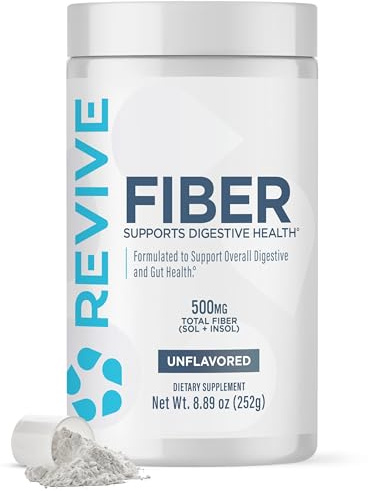 Revive MD Fiber - Digestive Health, Fiber, Psyllium Husk, Oat Flour - 30 Servings (Unflavored)