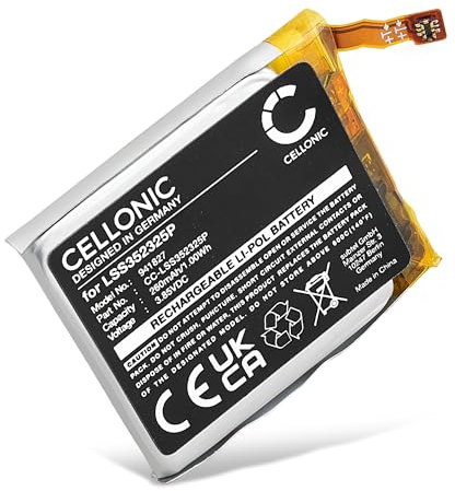 CELLONIC, Battery for Smartwatch & fitness tracker compatible with FitBit Versa 3 (260mAh, 3.85V) Replacement battery LSS352325P