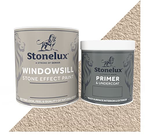 StoneLux Windowsill Paint - Stone Effect Paint - 1L & 500ml Primer (Lamport)