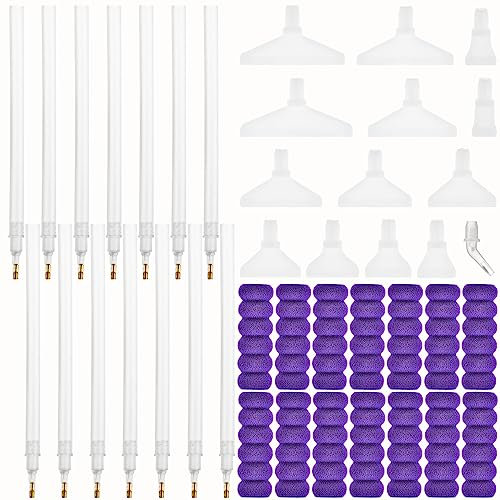 Bewudy 14pcs 5D Diamond-Paint Stift, Diamond-Paint Zubehör, Kunststoff Diamond Malstift Diamant Malerei Werkzeuge Für Kunst DIY Diamantmalerei Stickerei Nagelwerkzeug Painting Craft