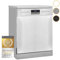 Exquisit Geschirrspüler GSP9614-030B inox | Spülmaschine freistehend 60cm | AquaStop | Auto-Door-Open | Geschirrspülmaschine flexible Besteckschublade