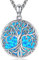 Collana Donna Albero della Vita in Argento Sterling 925 Albero della Vita Ciondolo Idee Regalo Gioielli Donna Originale per Mamma Moglie Fidanzata Figlia Sorella (E-Albero della Vita)