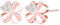 CONILOK Kleeblatt Ohrringe Silber 925 Stecker Ohrstecker Jewelry Zirkon Ohrhänger Ohrschmuck Geschenke für Frauen Mädchen Beste Freunde Mama Freundin Geburtstag Valentinstag Weihnachtstag Roségold