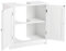 Cannoli Meuble sous Lavabo de Salle de Bain - Style Cottage, sur Pied, Espace de Rangement - 2 Portes Rainurées avec Étagère Réglable - 60 * 30 * 60cm