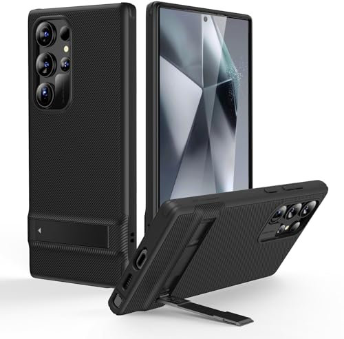 ESR para Samsung Galaxy S24 Ultra,Funda Kickstand S24 Ultra con 3 Modos de Soporte, Protección Militar contra Caídas,Funda Slim a Prueba de Golpes,Soporte Patentado,Funda S24 Ultra con Soporte,Negro