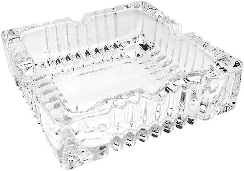 JUGALIADC Porte Cendres Cendrier en Verre Cristal Personnalité Créative Grand Cendrier en Céramique Porte-Cigarette Extérieur Cendrier Bureau du Bar