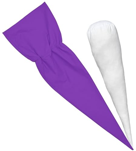 Schultüte Kissen 100cm mit Kissenbezug Baumwolle Lila