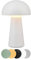 lightling Lennox LED Design Tischlampe, Pilz Lampe aufladbar via USB, Tischlampe kabellos inkl. 4-Touch Funktion, IP44 für innen und außen, 14 x 22 cm, Kunststoff, 2W, weiß