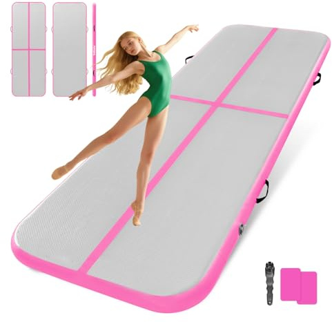 2M/2.5M/3M/4M Inflatable Gymnastics Tumbling Mat 10cm Thickness Air Floor Mat Tumble Track for Home Use/Training/Yoga/Water Fun/Pilates