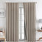 Joydeco 100% Tende Oscuranti per Interni 2 Pezzi, Lino Tende Termiche con Passanti per Soggiorno Moderne, Cameretta Bambini, Camera da Letto Blackout Curtains (2xL140xA260, Lino)