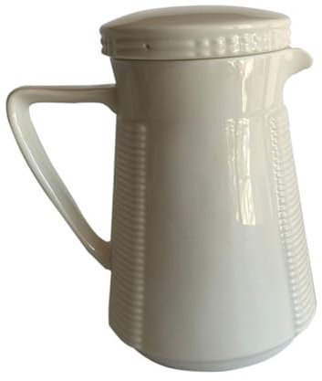 MAGICLULU Ceramic Cold Water Jug Juice Bottles Vintage Drinking Glasses Ceramic Jug Fruit Juice Jug Water Dispenser Serving Tea Pitcher Vintage Water Combination Ceramics Hot and Cold White