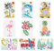 FINGERINSPIRE 9 Stück Sommer Tier Pflanzen Malschablone 21x29.7 cm Flamingo Palme Brandung Zwerg Hibiskus Ananas Meerjungfrau Zeichenvorlage Zum Malen Auf Holz Wand Stoff Möbeln