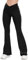 STARBILD Schlaghose Damen Sport Leggings Flared, High Waist Crossover Yogahose Blickdicht für Fitness Gym Alltag, Cross Waisted - Schwarz M