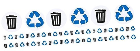 NUOBESTY 3sets Recycling Stickers Adhesive Trash Can Recycling Signs Waste Bin Classification Stickers for Labels and Dustbin