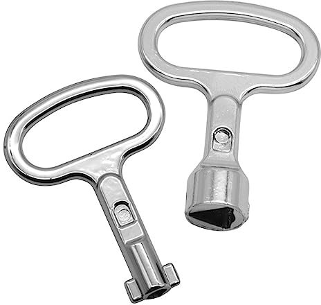 2 X Schrankschlüssel Hydrantenschlüssel Praktisches Werkzeug Für Elektrische Schränke Aufzüge Wasserzähler Ventile Elektrische Schrank Wasserzapfenschlüssel