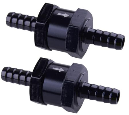 beler Clapet Anti-Retour unidirectionnel Noir 10mm 3/8 pour Essence Diesel sans Retour