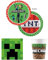 Procos - Party Set Minecraft, 52 pièces de vaisselle de fête pour anniversaire d'enfant et fête à thème, décoration de table