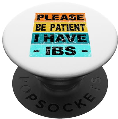 Retro IBS Shirt IBS Warrior Irritable Bowel Syndrome PopSockets Standard PopGrip