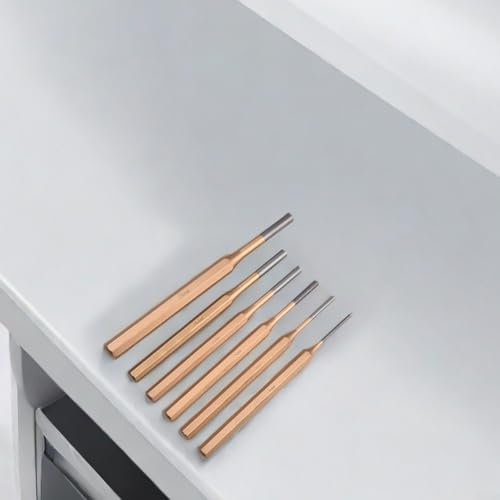 Set di 6 scalpelli cilindrici a testa tonda per lavori accurati