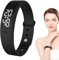 DASIAUTOEM Vibrationswecker Armband, Vibrationsalarm Erinnerung Uhr, Armband Wecker Vibration mit Timer, 6 Täglichen Alarmen, Trinkerinnerung Alarm Medikamenten Wecker für Kinder, Erwachsene (Schwarz)